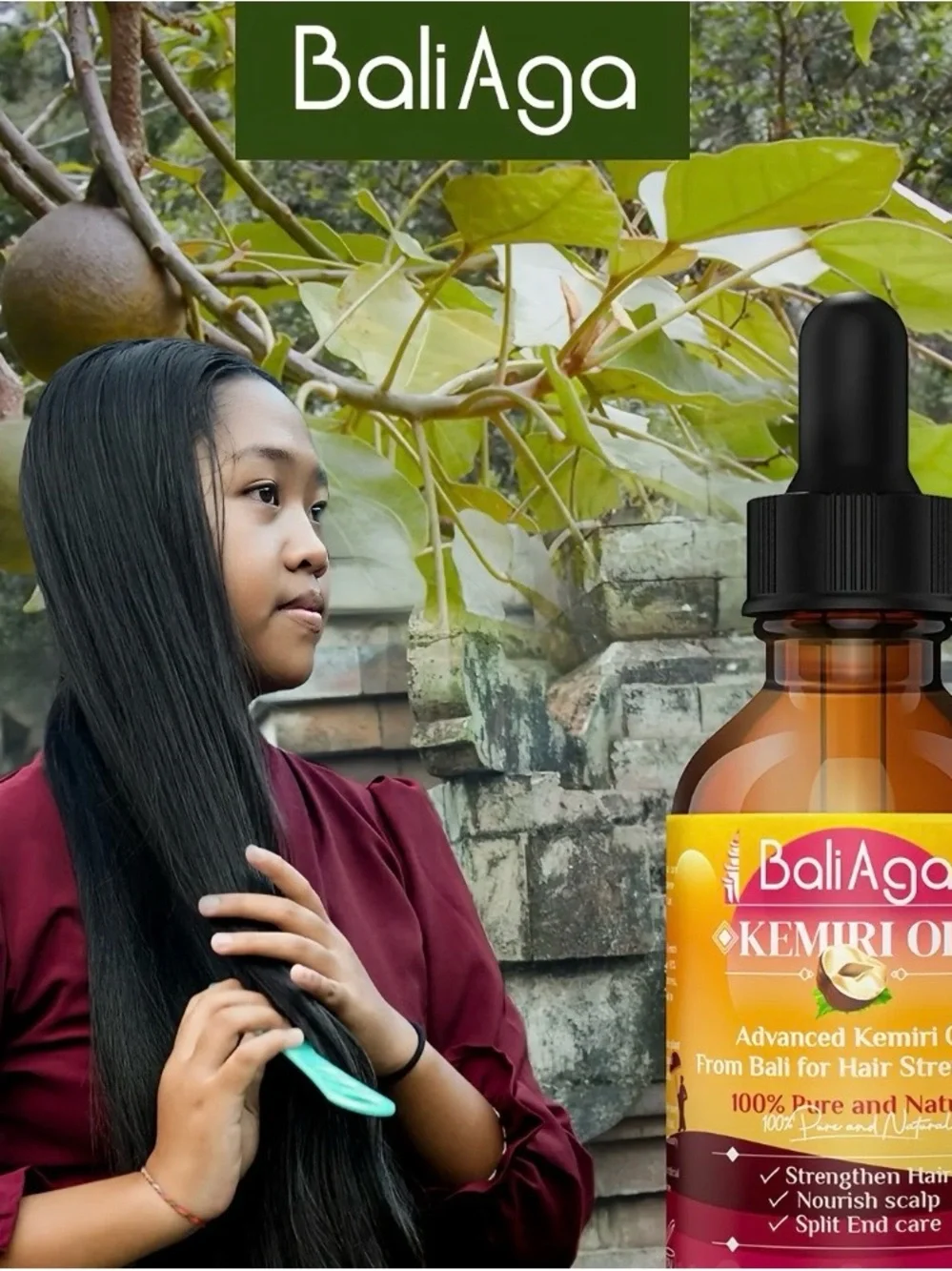 Kemiri Oil Serum — Pink and Yellow Nourishing Hair Oil